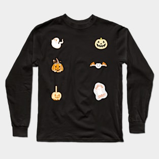 Halloween Design Sticker Pack Long Sleeve T-Shirt